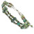 CariCat Designs Bohemian Handmade Jade Green Premium Czech Glass Beaded Bracelet - Extension Chain with Accent Beading