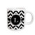 3dRose 222074_2 Black And White Chevron Monogram Initial L Mug, 15 oz,