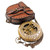 Nautical Brass Sundial Compass with Beautiful Leather Case, Push Open Compass, Pocket Size Compass for Hiking & Outdoor