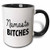 3dRose 224595_4""NAMASTE BITCHES" Two Tone Mug, 11 oz, Black