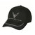 C8 Corvette Hat - Metallic Chrome Crossed Flags Emblem Next Generation Cap - Black for 2020-2024 Corvettes