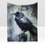 Personalized Black Crow Blanket with Name Text Custom Super Soft Fleece Throw Blankets for Couch Sofa Bed 50 X 60 inches