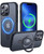 CASEKOO Designed for iPhone 13 Pro Case with Magnetic Invisible Stand [Military Drop Protection] [Compatible with MagSafe] Shockproof Slim Phone Case for iPhone 13 Pro 6.1 Inch 2021, Black