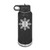 Philippines Sun Laser Engraved Water Bottle Customizable Polar Camel Stainless Steel with Straw - Filipino Black 32 oz