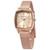 Ellen Tracy Womens Rose Gold Tone Mesh Band Watch Stainless Steel