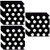 Black Polka Dot Beverage Napkins - 48 Pieces