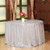 Eternal Beauty Sequin Tablecloth, Sequin Table Linen, 50", Round, Silver