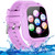 Waterproof Kids Smart Watch with 26 Game 1.44'' Touchscreen HD Camera Pedometer Video Music Player Alarm Clock Calculator Educationals Game Watch Learning Toys for Girls Boys 3-12 Years Old (Purple)