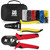 Ferrule Crimping Tool Kit with Carrying Case, AWG23-7 Self-adjustable Ratchet Wire Crimping Tool Kit Crimper Plier Set, 2000PCS Wire Terminals Crimping Connectors Wire End Ferrule