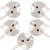 5pcs Pack Mini Bi-Pin Socket up to 75 Watts Ceramic Body with Mica Covers for Light Bulbs with Base GU5.3, G4, MR11, MR16