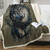 Sleepwish Wolf Couch Sofa Plush Fuzzy Blanket for Kids Teens Men Twin(60"x80") Vintage Animal Wolves Printed Sherpa Fleece Reversible Throw Blanket