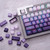 Sumgsn 123 Keys Custom Shine Through Keycaps PBT Doubleshot Gradient Purple Keycaps OEM Profile for Cherry Mx Switches Mechanical Keyboard