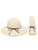 San Diego Hat Company Women's Ribbon Paperbraid Stripe Sun Brim - One Size (White)