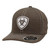 ARIAT Mens Flex Fit White Logo Grey Hat