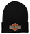 Harley-Davidson Men's Timeless Bar & Shield Logo Embroidered Cuffed Beanie Hat Black