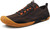 TSLA Men's Trail Running Shoes, Lightweight Athletic Zero Drop Barefoot Shoes, Non Slip Outdoor Walking Minimalist Shoes, Barefoot Shoes Deep Brown & Orange, 10.5