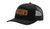 Heritage Pride Men's Buck Head Laser Engraved Leather Patch Mesh Back Trucker Hat, Black/Black