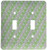 3dRose lsp_28529_2 Clear and Green Stripe Rhinestone Gem Print Double Toggle Switch