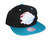 Mitchell & Ness Detroit Pistons White Out Logo Snapback Adjustable Hat Cap - Black with Teal Bill