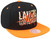 Mitchell & Ness Los Angeles Lakers Shattered Backboard Snapback Adjustable Hat Cap - Black and Orange