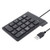 USB Numeric Keypad,Portable Slim Mini Number Pad for Laptop Desktop Computer PC, Full Size 18 Key, Big Print Letters - Black