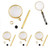 Legacy Woodturning, Magnifier Project Kit - Gold Finish with Black Stripe, 4 Pack