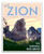 Zion National Park Poster, Zion National Park Print, Utah National Park Art, Pink Sky Print (Poster, Canvas) (Poster, 18x24 Inches)