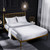 Thmyo Satin Bed Sheet Set,Extra Soft Deep Pocket Silky Satin Sheet Set with 1 Fitted Sheet +1 Flat Sheet + 2 Pillow Cases (4-Piece White, Full)