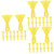 DOITOOL 48 Pcs Yin and Yang Horns Outer Corner Drywall Corner Tool Corner Drywall Trowel Wall Corner Trowel Corner Shaping Tool Sheetrock Tools Drywall Tools Plastic Plastering Adjustable