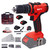 Cordless Drill - MPT 21V Cordless Drill Set with Batteries & Fast Charger, 3/8-Inch Keyless Chuck 2-Variable Speed 18+3 Torque Settings Max 355 in-lbs (40.N.m) Impact Drill, 79Pcs Accessories Tool Kit