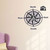 Muslim Qibla Direction Prayer Compass Islamic Wall Art Sticker Mosque decoration Arabic Art Vinyl Wall Decal Muslim Home Decor