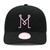 Mitchell & Ness Inter Miami CF MLS Miami M Logo Low Profile Precurved Snapback Hat Cap - Black/Light Pink