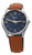 Casio MTP-V005L-2B5 Men's Standard Analog Tan Leather Band Roman Blue Dial Watch