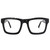 Zeelool Thick Rectangle Blue Light Blocking Glasses for Women Men Retro Eyewear Riley FA0761-03 Black