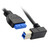 JSER 90 Degree Left angled USB 3.0 B Type Male to 3.0 Motherboard 19pin Header Cable 50cm
