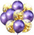 Imme 20 Pcs 12 Inches Latex Balloons Confetti Balloons Helium Balloons Party Supplies for Wedding Birthday Girl Baby Shower Party Decorations