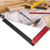 BstXqty T?Type Ruler, Aluminum Alloy Hole Scriber Line Scribing, Square Woodworking Measuring Marking Carpenter Crossed?Out Tool