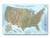 National Parks Map Poster - Lite Terrain Edition (24W x 18H inches)