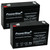 PowerStar2 Pack - 6V 10Ah UB6120 UPS Battery Replaces 10ah Enduring 3FM10 T2, 3-FM-10