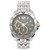 Armitron 20/4664BGSV Men's Stainless Steel Multifunction 3-Dial Display Black Dial Analog Watch