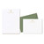 CURIO PRESS Personalized Monogram Stationery BUNDLE - Flat Cards, Envelopes + Notepad - Personalized Professional Mens or Womens Set - OUTLINE MONOGRAM 2-SET