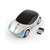 Colorful 3D Sport Car Shape Mouse 2.4GHz Wireless Mouse 1600DPI 3 Buttons Optical Ergonomic Gaming Mice with USB Receiver for PC Laptop Computer (Silver)
