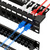 iwillink 24 Port RJ45 Through Coupler 1U Cat6 Patch Panel UTP 19-Inch with Back Bar, Wallmount or Rackmount, Compatible with Cat5, Cat5e, Cat6 Cabling