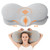 jiaao Contour Memory Foam Pillow for Neck Pain Relief, Adjustable Ergonomic Cervical Pillow, Orthopedic Cervical Pillow for Side Back Stomach Sleeper