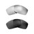 Walleva Two Pairs Polarized Replacement Lenses for Ray-Ban RB3498 64mm Sunglasses - Titanium + Black