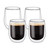 ComSaf Double Walled Glass Coffee Mugs(11 oz/320ml), Thermo Insulated Borosilicate Glasses for Coffee Tea Juice Latte Cappuccino Hot and Cold Drinks/Beverages, Set of 4