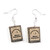Shakespeare The Complete Works Clay Mini Book Hypoallergenic Hook Dangle Stainless Steel Earrings