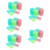 NUOBESTY 60 Pcs Gradient Eraser Puzzle Erasers for Kids Colored Pencil Eraser Erasers for Kids Bulk Mini Pencil Erasers Cute Erasers Writing Erasers Aesthetic Erasers Jelly Erasers Child