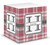 Personalized Red & Gray Plaid Sticky Note Cube