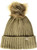 Calvin Klein Women's Faux Fur Pom Beanie, Heathered Almond, One Size